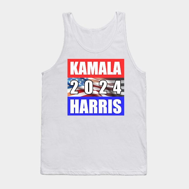 Kamala Harris for President 2024 Tank Top by CafePretzel